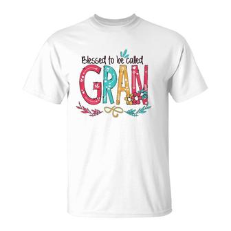 Blessed To Be Called Gran Colorful Mother's Day Gift T-Shirt | Mazezy