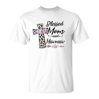 Blessed To Be Called Mom And Mawmaw Floral Mother's Day T-Shirt | Mazezy