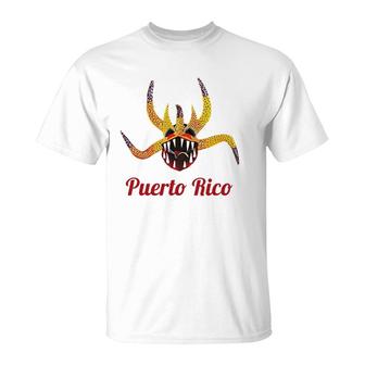 Boricua Puerto Rico Salsa Plena Vejigante Fiesta Patronales T-Shirt | Mazezy CA