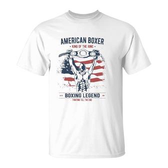 Boxing S For Men Vintage Style Gifts Usa American Boxer T-Shirt | Mazezy