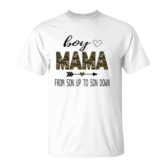 Boy Mama From Son Up To Son Down Camouflage T-Shirt | Mazezy
