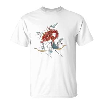 Brave Merida Portrait Sketch T-Shirt | Mazezy