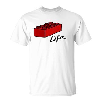 Brick Life For Afol Or Brick Lover T-Shirt | Mazezy