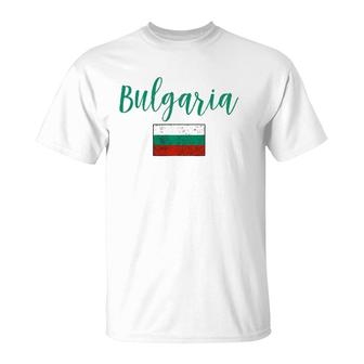 Bulgaria Bulgarian Flag Vintage T-Shirt | Mazezy