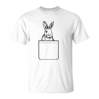 Bunny In Your Pocket Animal Easter Rabbit Kids T-Shirt | Mazezy