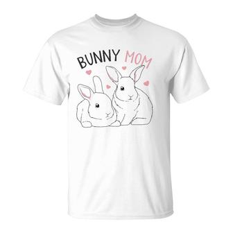 Bunny Mom Rabbit Love Easter Girls Womens T-Shirt | Mazezy