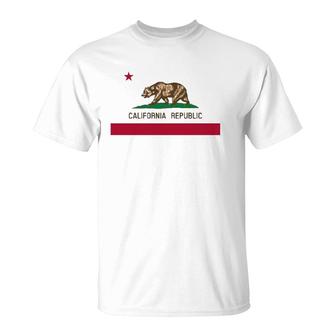 California 'Bear Republic' State Flag T-Shirt | Mazezy CA