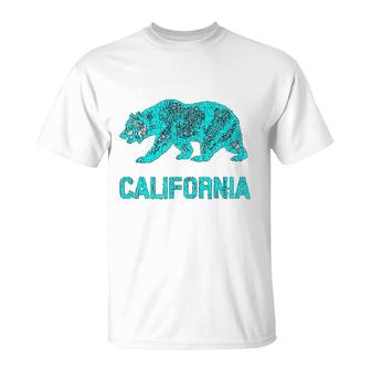 California Republic Flag Distressed Bear T-Shirt | Mazezy