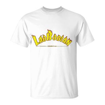 Cambodia Laos Flaming Text Laobodian T-Shirt | Mazezy