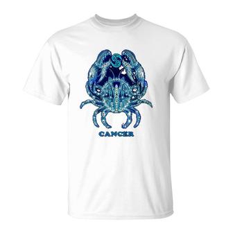 Canker Astrology Zodiac Sign Horoscope Design T-Shirt | Mazezy