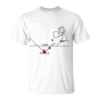 Catch My Heart Couples Funny T-Shirt | Mazezy