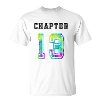 Chapter 13 Tie Dye 13Th Birthday 13 Number T-Shirt - Seseable