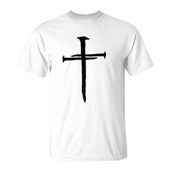 Christian Jesus Nail Cross T-Shirt | Mazezy UK