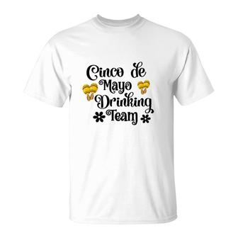 Cinco De Mayo Drinking Team Cinco De Mayo Black T-shirt - Thegiftio UK