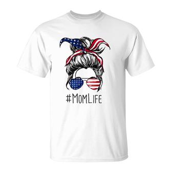 Classy Mom Life American Mom 4Th Of July Family T-Shirt | Mazezy