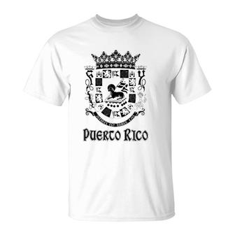 Coat Of Arms Puerto Rico Souvenir Gift Puerto Rican Vacation T-Shirt | Mazezy AU