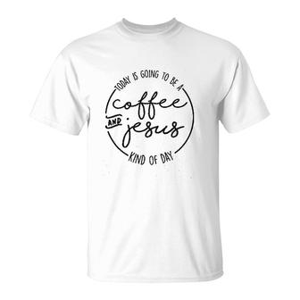 Coffee And Jesus Cute Religious Easter T-Shirt | Mazezy