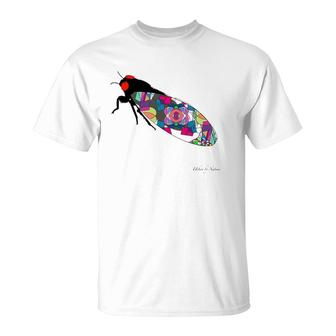 Colorful Bug Cicada Beautiful Entomology T-Shirt | Mazezy