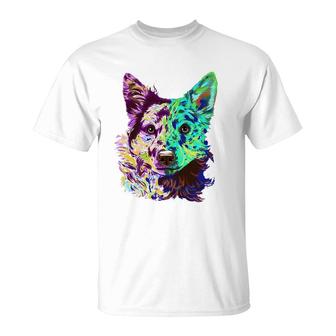 Colourful Splash Dog Mudi T-Shirt | Mazezy