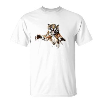 Cool Bengal Tiger Watercolor Bengal Outfit T-Shirt | Mazezy