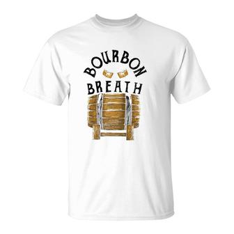 Cool Bourbon Breath Funny Glass Whiskey Lover Drinker Gift Raglan Baseball Tee T-Shirt | Mazezy