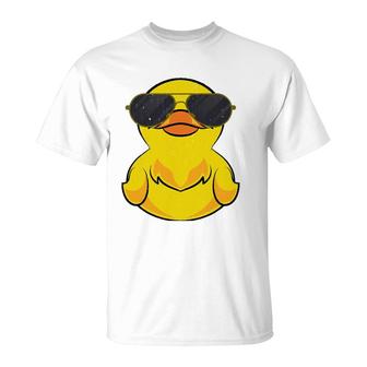 Cool Duckie Sunglasses Duckling Funny Ducky Rubber Duck T-Shirt | Mazezy