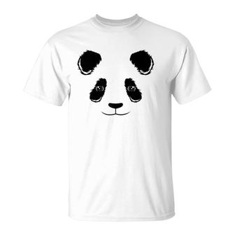 Cool Funny Panda Face Halloween Dress-Up Costume Gift Raglan Baseball Tee T-Shirt | Mazezy