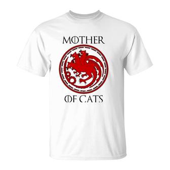 Cool Mother Of Cats Design For Cat And Kitten Enthusiasts T-Shirt | Mazezy