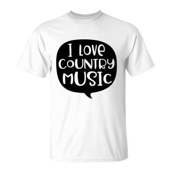 Country Music I Love Country Music Graphic Lover T-shirt - Thegiftio UK