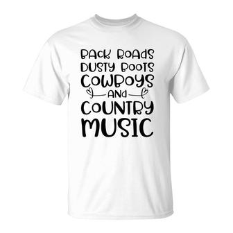 Country Music Back Roads Dusty Roots Cowboys And Country Music Lover T-shirt - Thegiftio