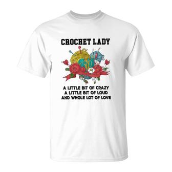 Crochet And Knitting Lady T-Shirt | Mazezy