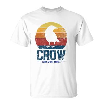 Crow Birder Birdwatching Vintage Gift T-Shirt | Mazezy