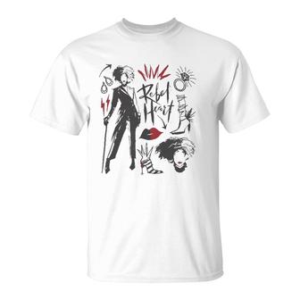 Cruella Rebel Heart Collage Sketches T-Shirt
