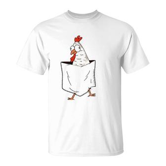 Cute And Funny Chicken In A Pocket - Chicken Lovers Premium T-Shirt | Mazezy