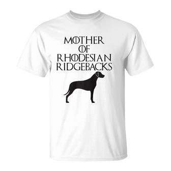 Cute Black Mother Of Rhodesian Ridgebacks T-Shirt | Mazezy