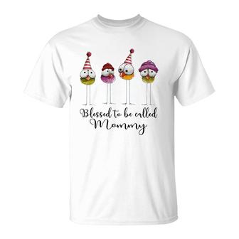 Cute Blessed To Be Called Mommy White T-Shirt | Mazezy