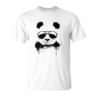 Cute Giant Panda, Bear With Sunglasses T-Shirt | Mazezy