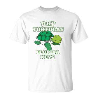 Cute Kids Florida Keys Dry Tortugas Turtle Souvenir T-Shirt | Mazezy