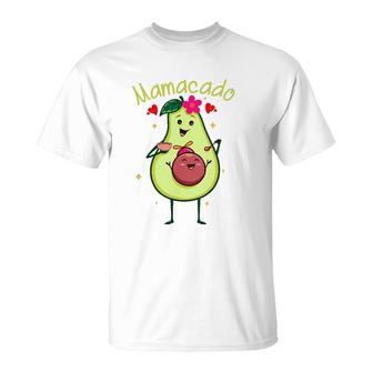 Cute Mamacado Avocado Mama Pregnant Mother Pregnancy Outfit T-Shirt | Mazezy