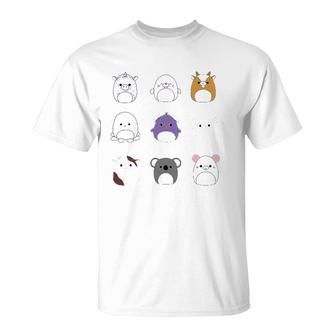 Cute Unicorn Set Card Squishmallow T-Shirt | Mazezy