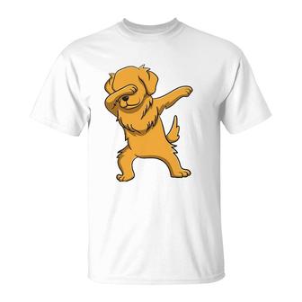 Dabbing Golden Retriever Pet Lover T-Shirt | Mazezy