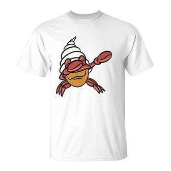 Dabbing Hermit Crab Dab Dance Funny Animal T-Shirt | Mazezy