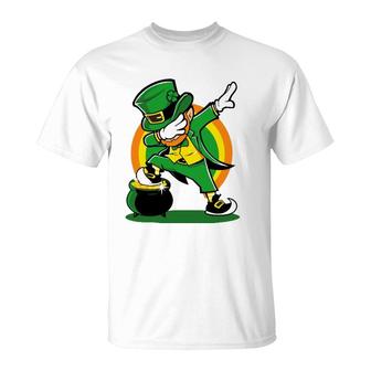 Dabbing Leprechaun St Patricks Day Kids T-Shirt | Mazezy