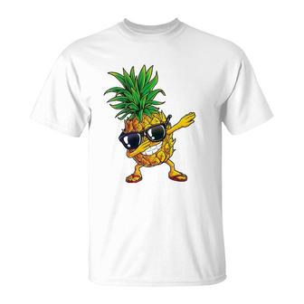Dabbing Pineapple Sunglasses Aloha Beaches Hawaii Hawaiian Premium T-Shirt | Mazezy