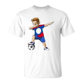 Dabbing Soccer Boy Laos Jersey Laos T-Shirt | Mazezy