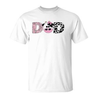 Dad Of The Birthday For Girl Cow Farm Birthday Cow Daddy 1St T-Shirt | Mazezy CA