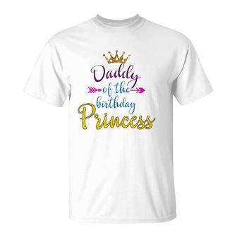 Daddy Of The Birthday Princess Matching Family T-Shirt | Mazezy