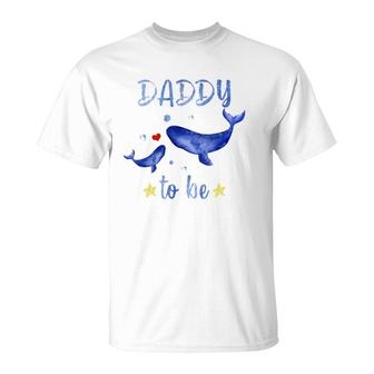 Daddy To Be Whale Pregnancy Announcement Sea Animal T-Shirt | Mazezy