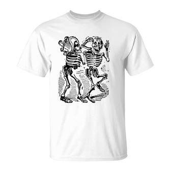 Dancing Skeletons Day Of Dead Dia De Los Muertos T-Shirt | Mazezy