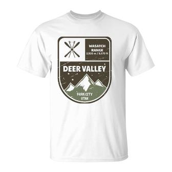 Deer Valley Wasatch Range Park City Utah Vintage T-Shirt | Mazezy
